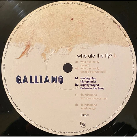 Galliano - Who Ate The Fly?