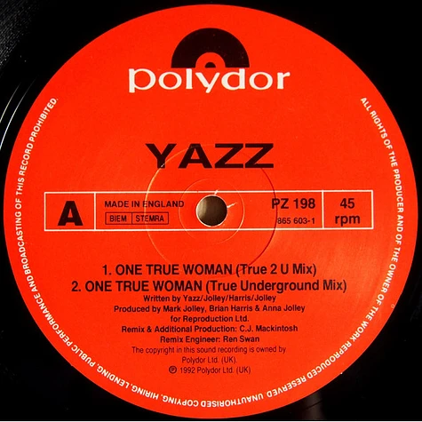 Yazz - One True Woman