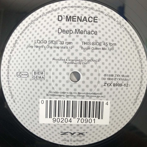 D'Menace - Deep Menace