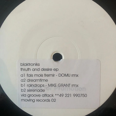 Blaktroniks - Truth & Desire EP