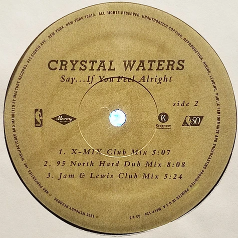 Crystal Waters - Say... If You Feel Alright