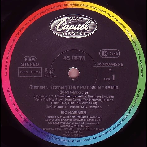 MC Hammer - (Hammer Hammer) They Put Me In The Mix