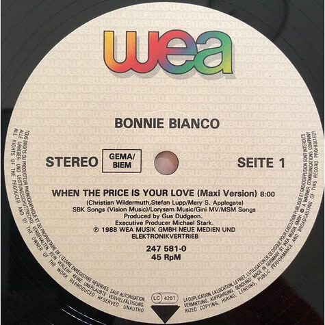 Bonnie Bianco - When The Price Is Your Love