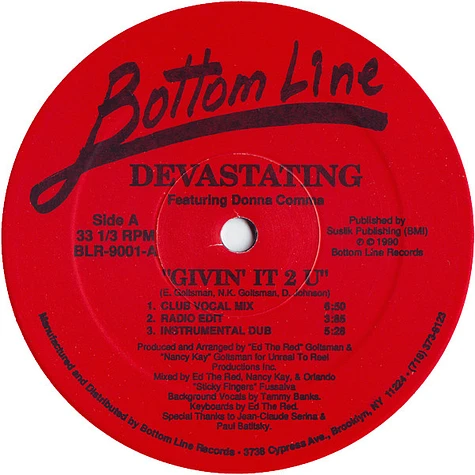 Devastating Featuring Donna Comma - Givin' It 2 U