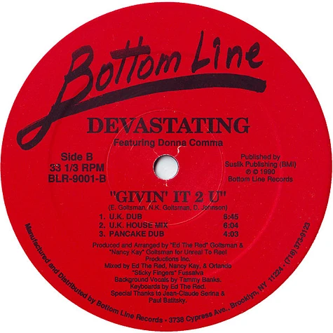 Devastating Featuring Donna Comma - Givin' It 2 U