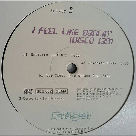 Restyler - I Feel Like Dancin' (Disco 130)