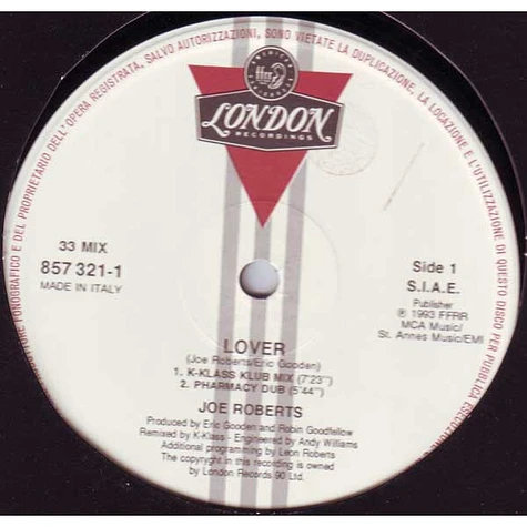 Joe Roberts - Lover