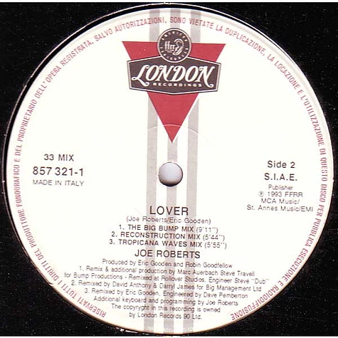 Joe Roberts - Lover