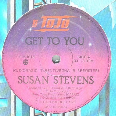 Susan Stevens - Get To You