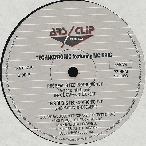 Technotronic Featuring MC Eric - This Beat Is Technotronic (Remix)