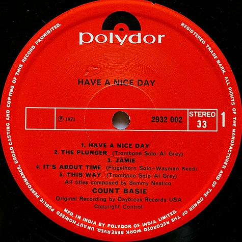 Count Basie - Have A Nice Day