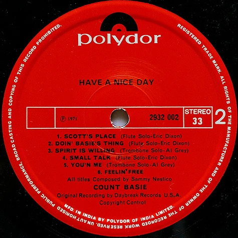 Count Basie - Have A Nice Day