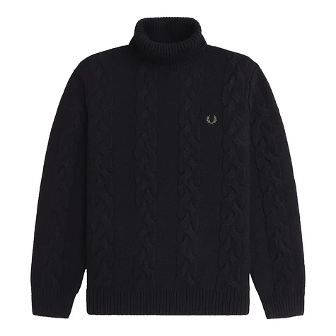 Fred Perry - Chunky Cable Knit Roll Neck Jumper