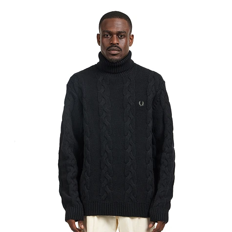 Fred Perry - Chunky Cable Knit Roll Neck Jumper