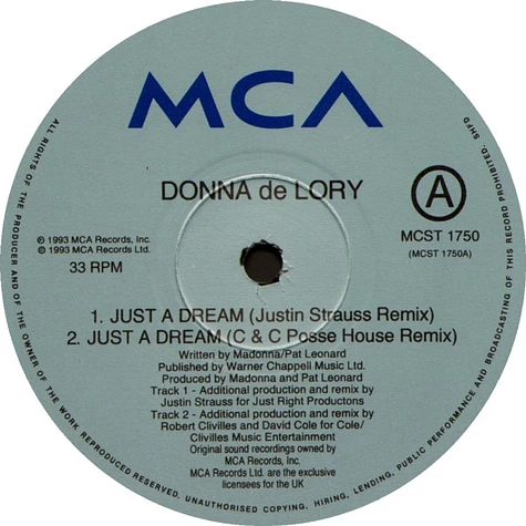 Donna de Lory - Just A Dream