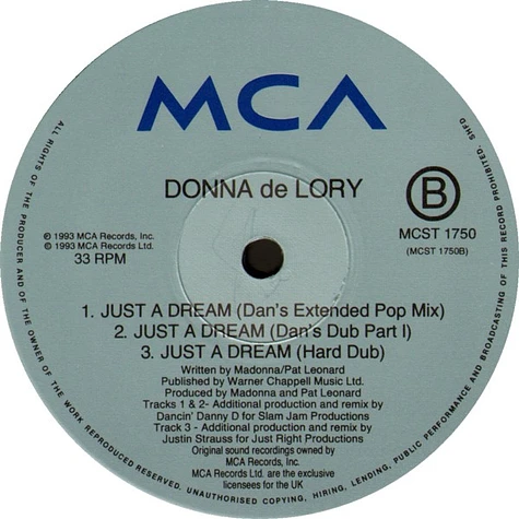 Donna de Lory - Just A Dream