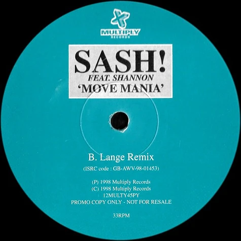 Sash! Feat. Shannon - Move Mania