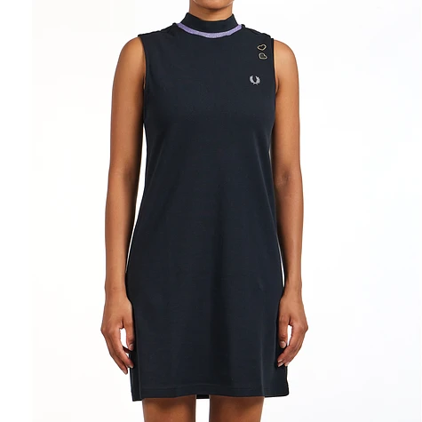 Fred Perry x Amy Winehouse Foundation - Metallic Tipped Mock Neck Dress