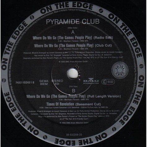 Pyramide Club - Where Do We Go (The Games People Play)