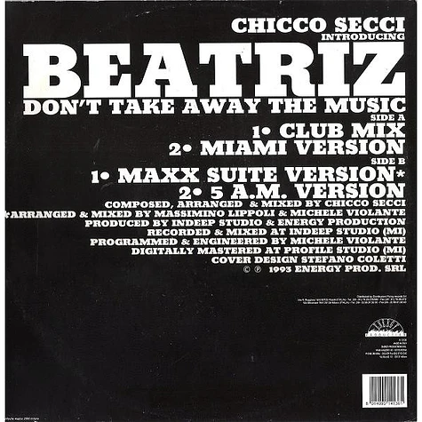 Chicco Secci Introducing Beatriz - Don't Take Away The Music