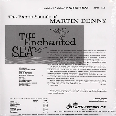 Martin Denny - The Enchanted Sea Tiki Green Colored Vinyl Edition