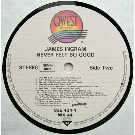 James Ingram - Never Felt So Good