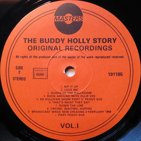 Buddy Holly - The Buddy Holly Story (Original Recordings) Vol. I