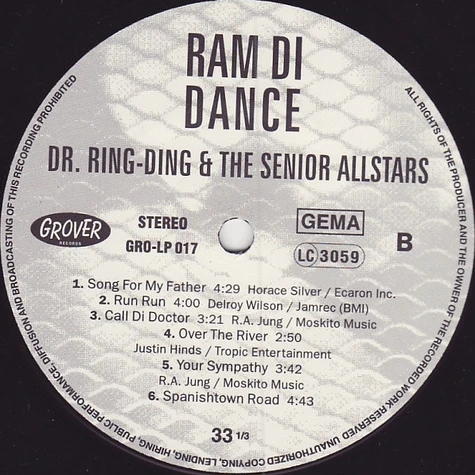 Dr. Ring-Ding & The Senior Allstars - Ram Di Dance