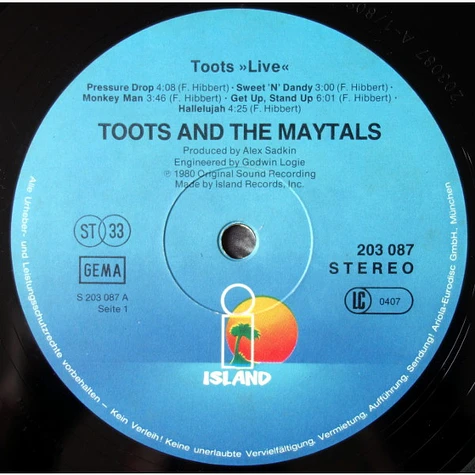 Toots & The Maytals - Live