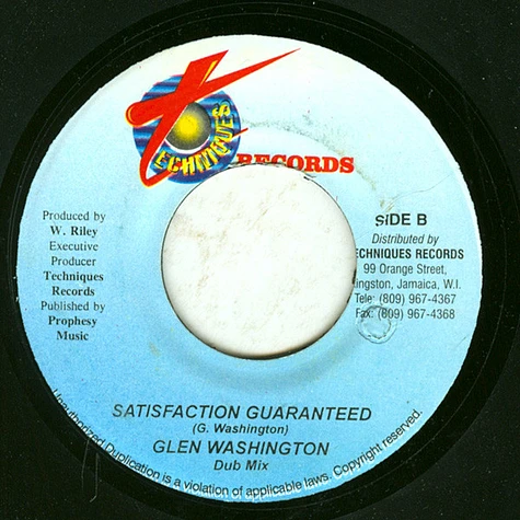 Glen Washington - Satisfaction Guaranteed