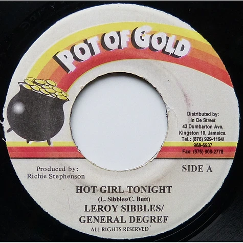 Leroy Sibbles / General Degree - Hot Girl Tonight