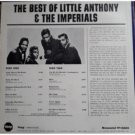 Little Anthony & The Imperials - The Best Of Little Anthony & The Imperials