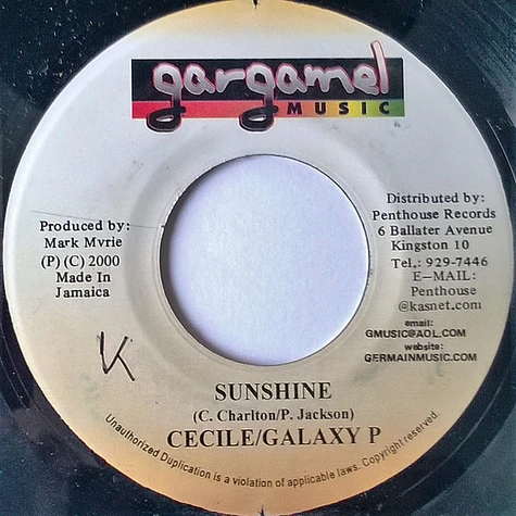 Vylmark / Ce'cile / Galaxy P - F4 - C. B. R. / Sunshine