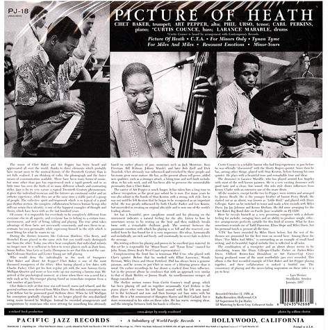 Chet Baker, Art Pepper, Phil Urso - Picture Of Heath