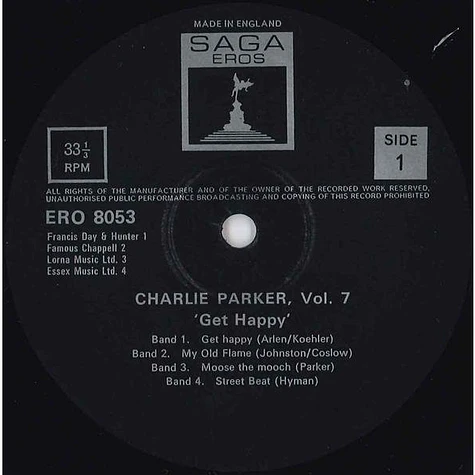 Charlie Parker - Volume 7: Get Happy