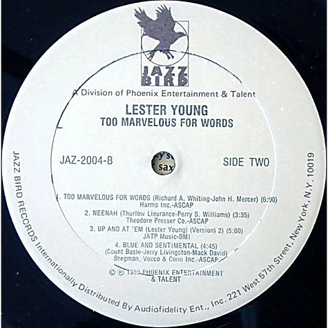 Lester Young - Too Marvelous For Words