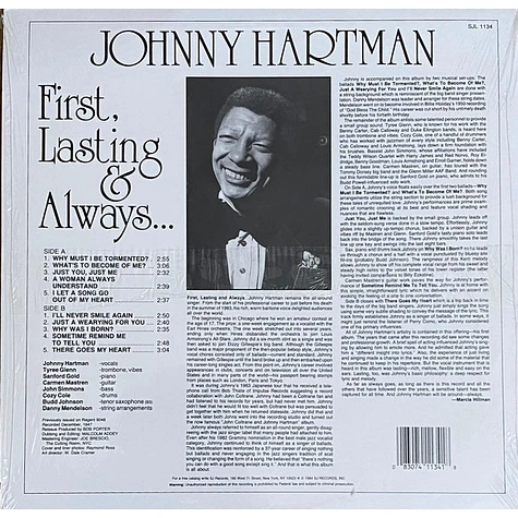 Johnny Hartman - First, Lasting & Always...