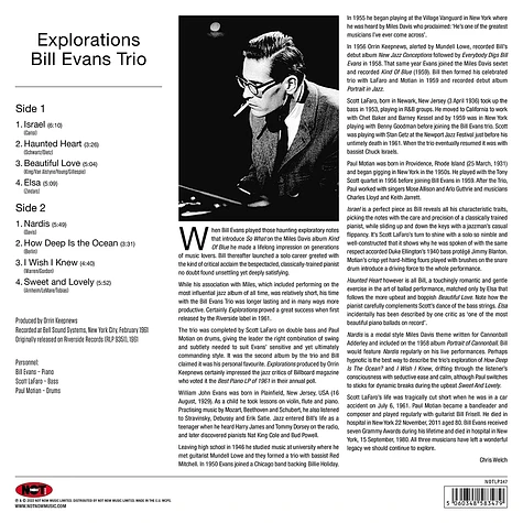 Bill Evans Trio - Explorations