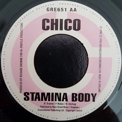 Chico - Grudgeful / Stamina Body