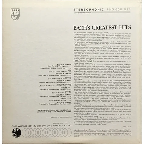 Les Swingle Singers - Bach's Greatest Hits