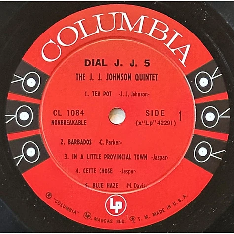 The J.J. Johnson Quintet - Dial J. J. 5