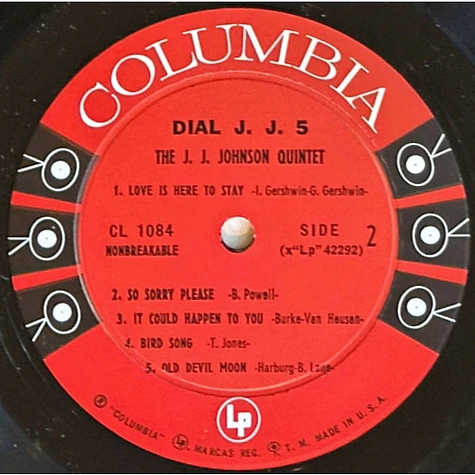 The J.J. Johnson Quintet - Dial J. J. 5