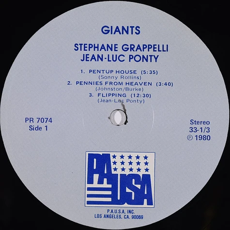 Stéphane Grappelli, Jean-Luc Ponty - Giants