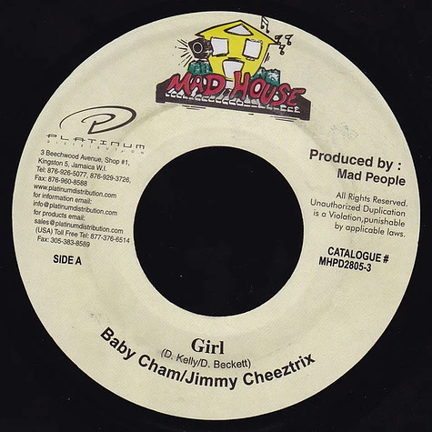 Baby Cham / Jimmy Cheeztrix - Girl