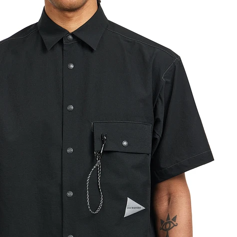and wander - Dry Breathable SS Shirt (Black) | HHV
