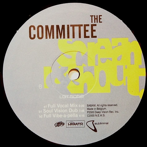 The Committee - Scream & Shout