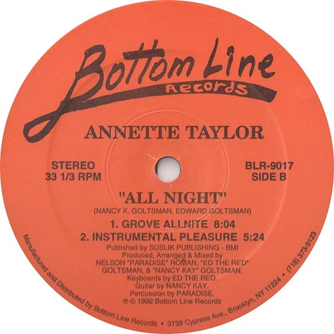 Annette Taylor - All Night