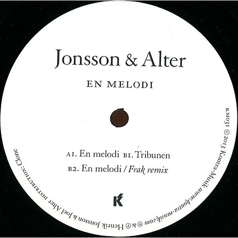 Jonsson/Alter - En Melodi