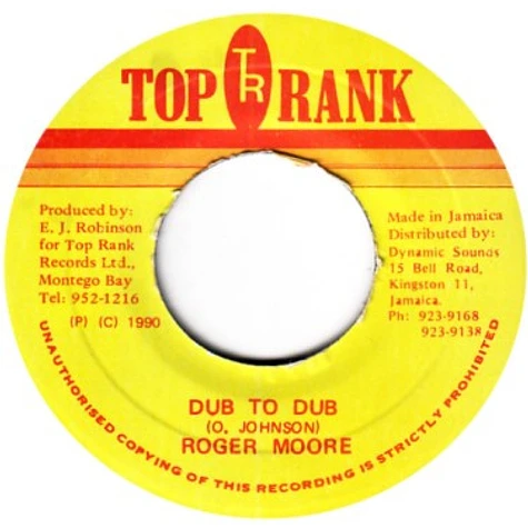 Roger Moore / Top Rank Gang - Dub To Dub / Sound To Sound