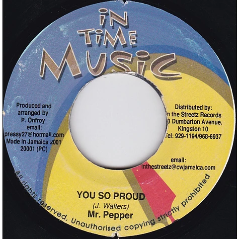 Mr. Easy / Mr. Peppa - Aint Easy / You So Proud